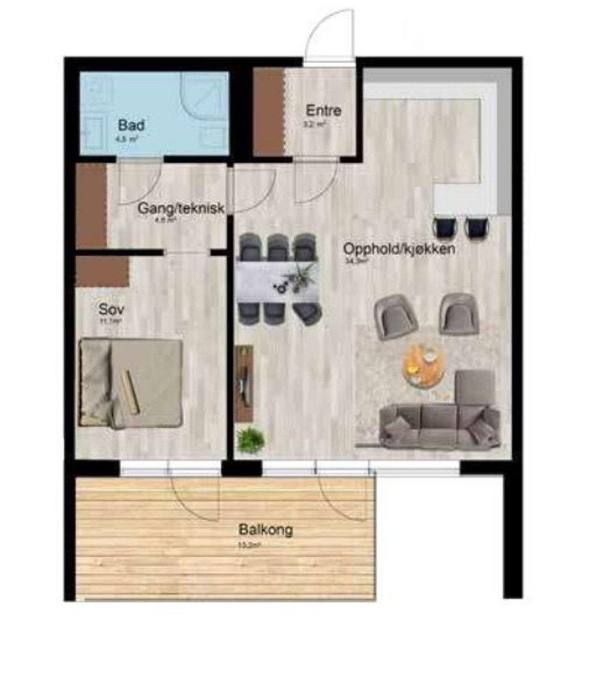 Planskisse Galleribilde