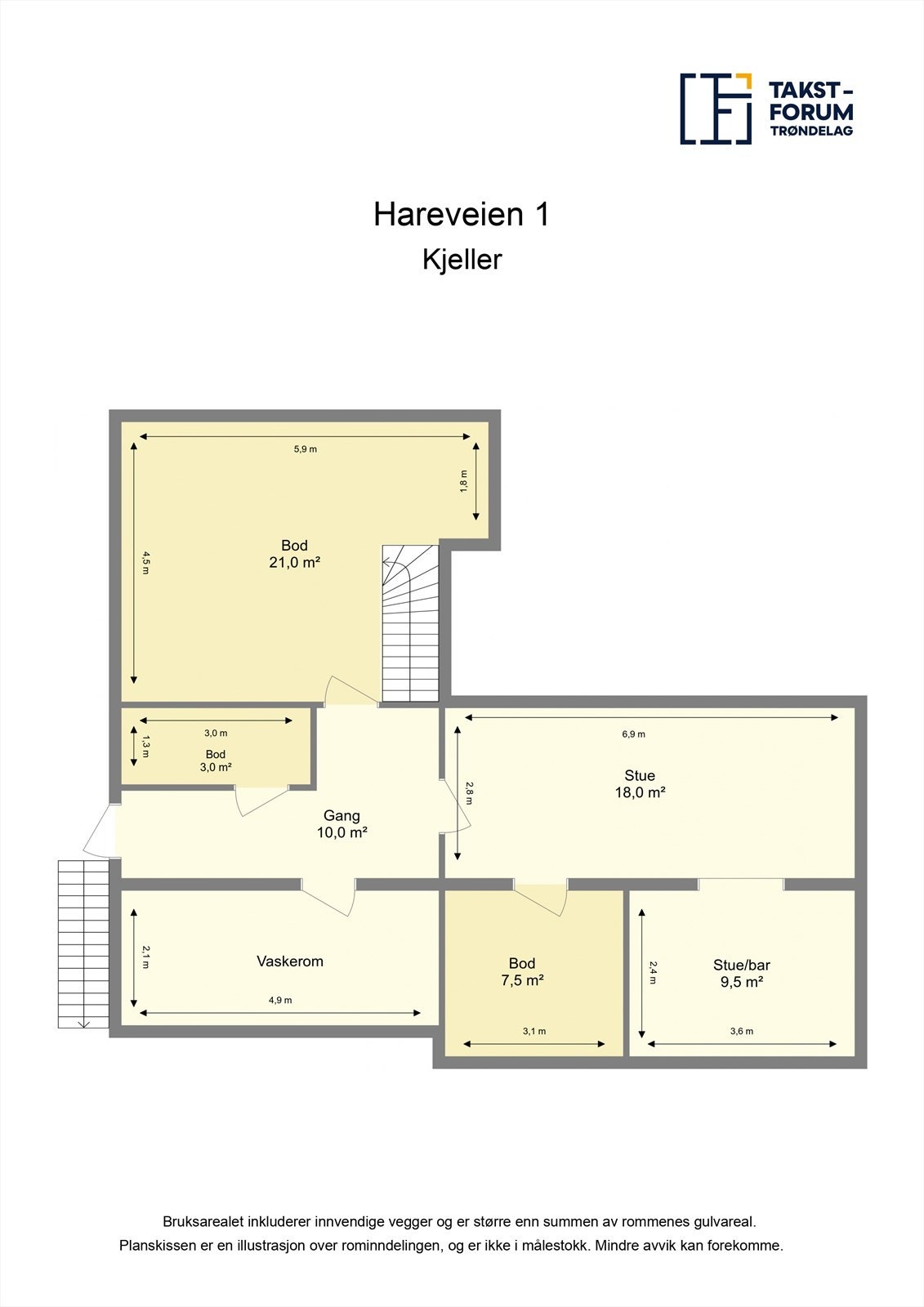 Plantegning sokkeletasje Galleribilde