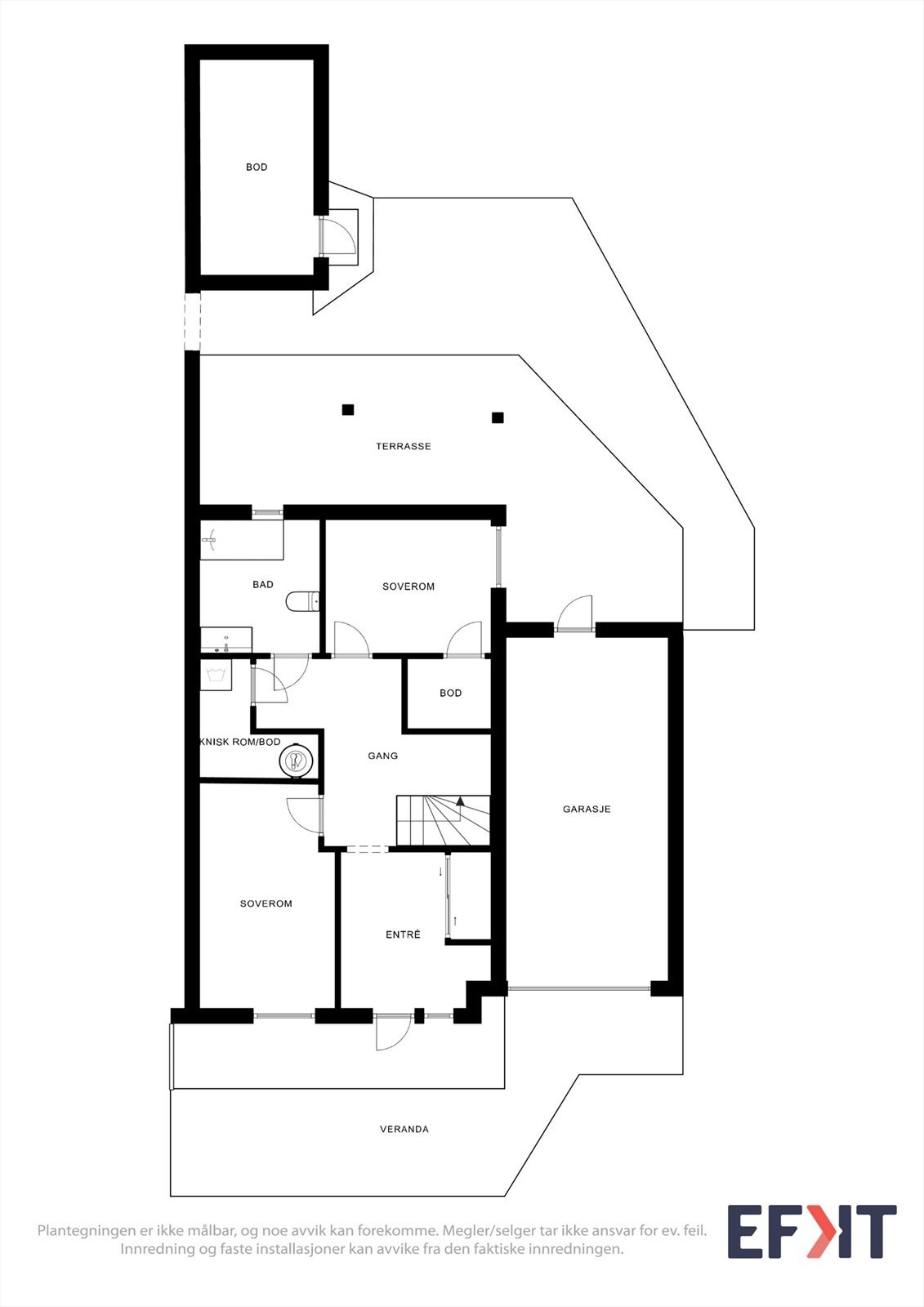 Plantegning 1.etg Galleribilde