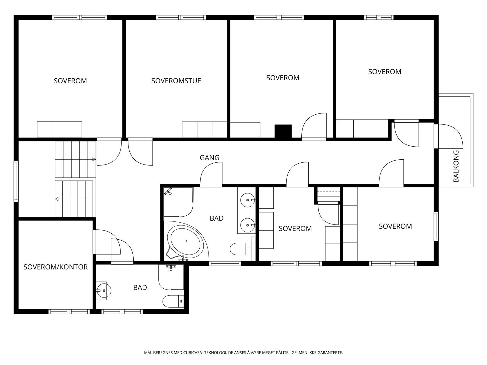 Plantegning 2. etasje Galleribilde