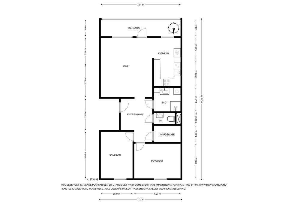 Gjennomgående og lys planløsning med store oppholdsrom Galleribilde