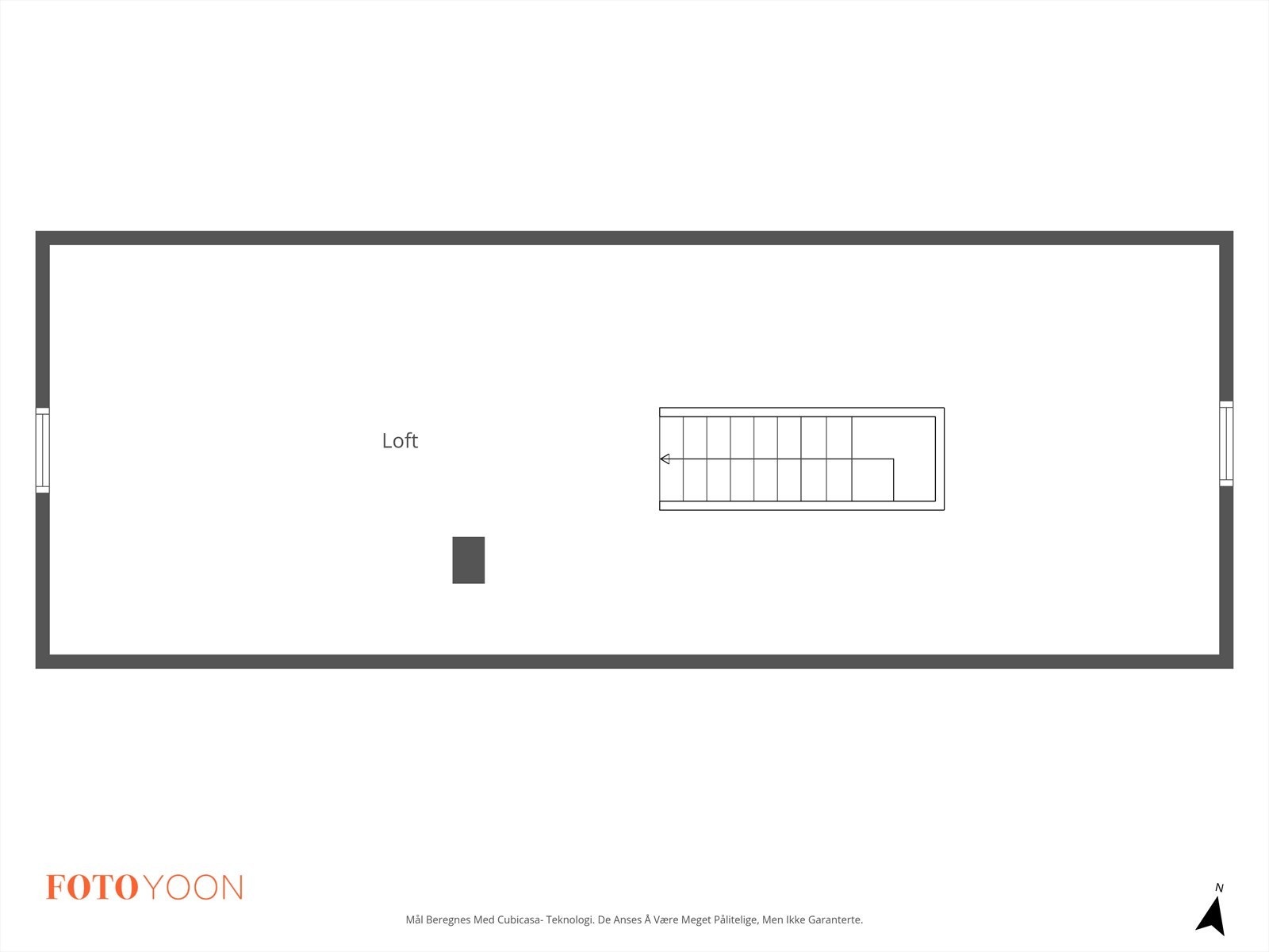 Planskisse uinnredet loftsetasje Galleribilde