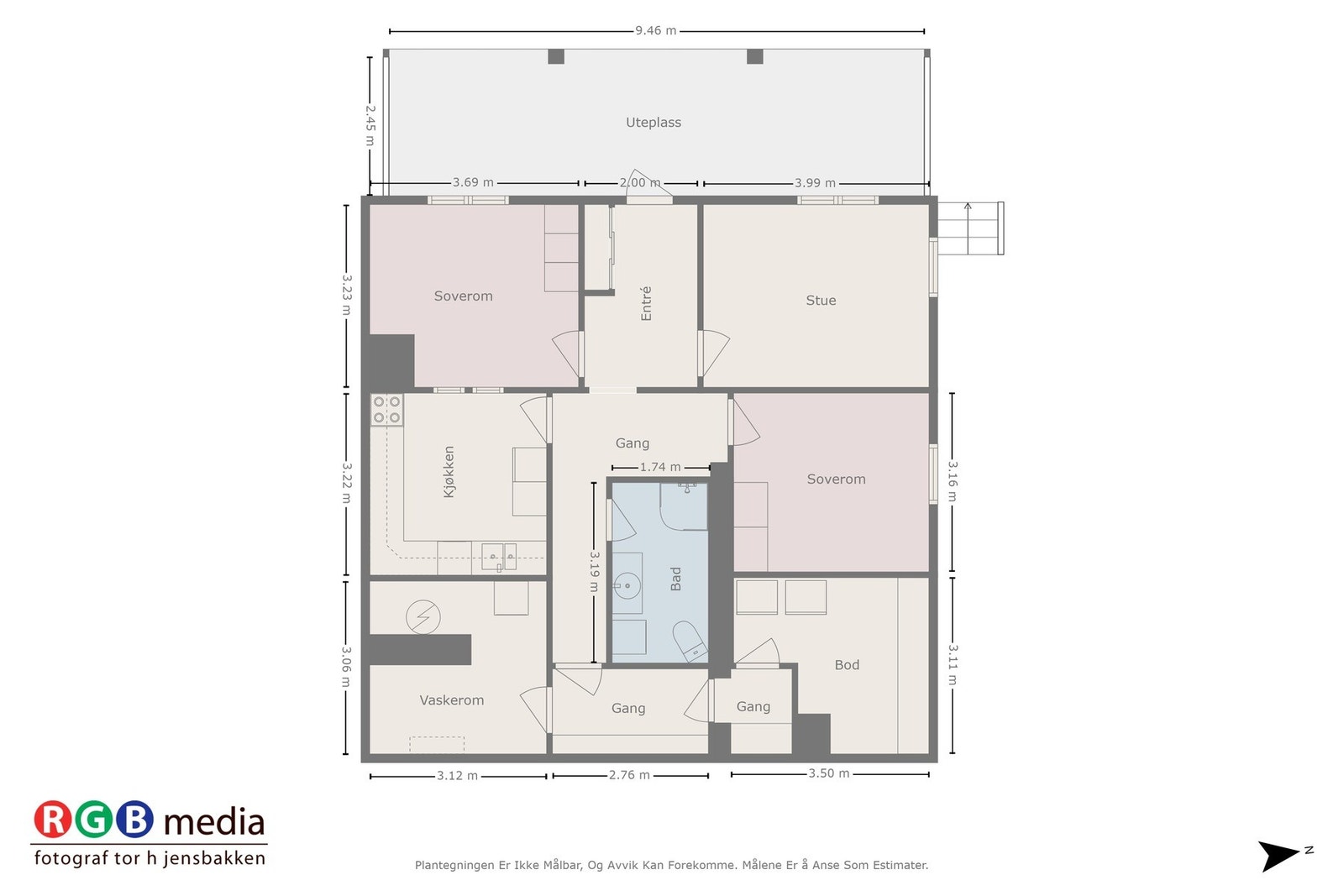 Plantegning sokkelleilighet Galleribilde