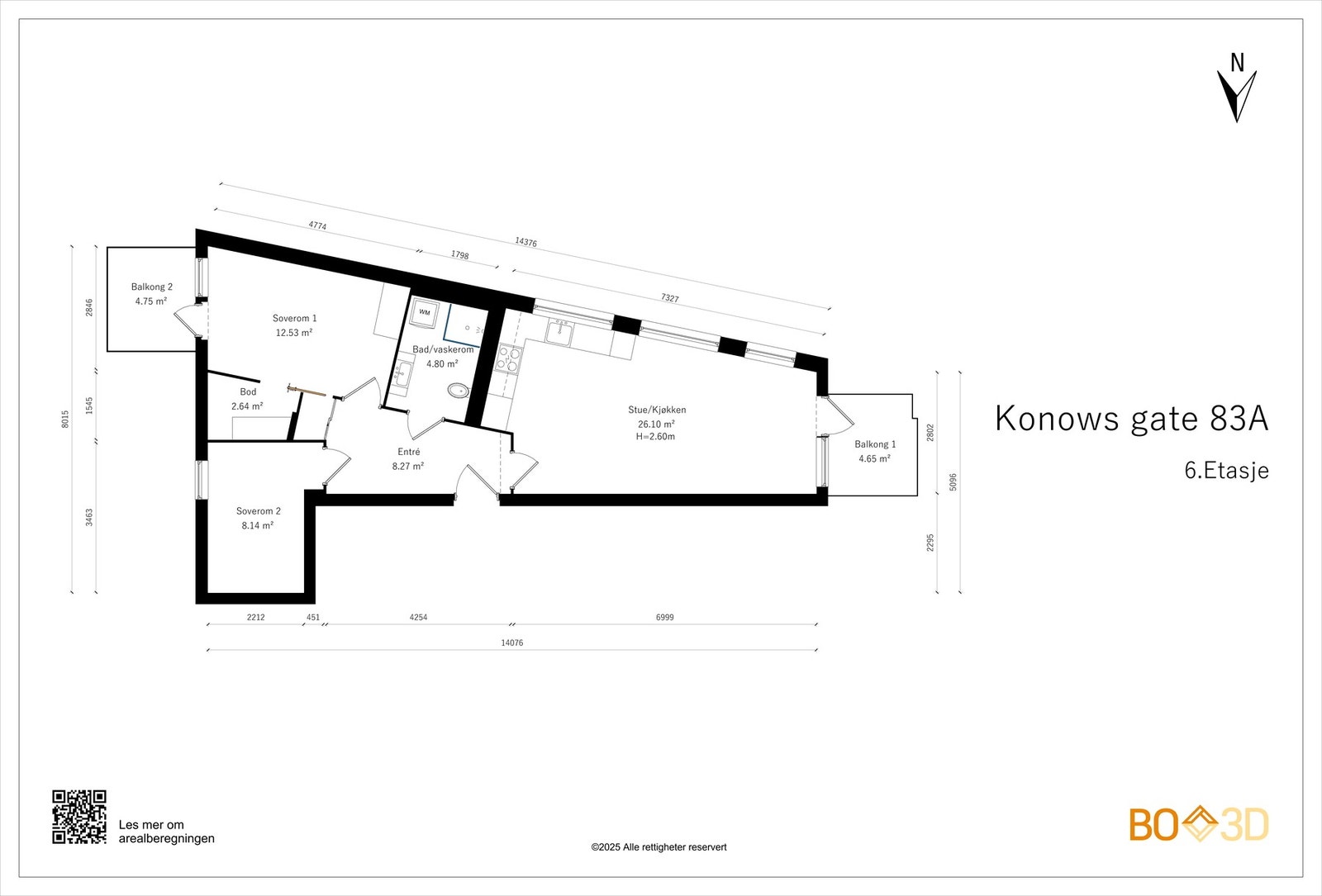 Heisen tar deg fra garasjen og helt opp til leilighetsplan. Garasjeplass (tilknyttet bod) følger leiligheten ved salg. Galleribilde