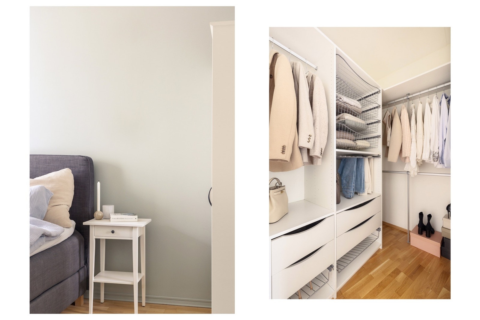 Leiligheten har gode oppbevaringsmuligheter, hvilket gjør det enkelt å holde orden i garderoben. Galleribilde