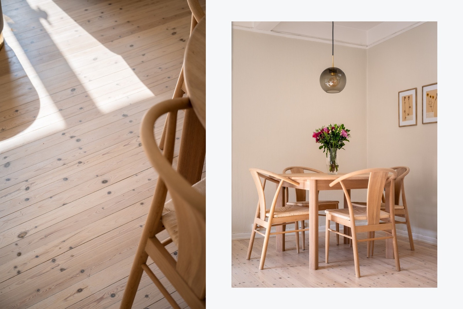 Flere rom i leiligheten har originale tregulv. Galleribilde