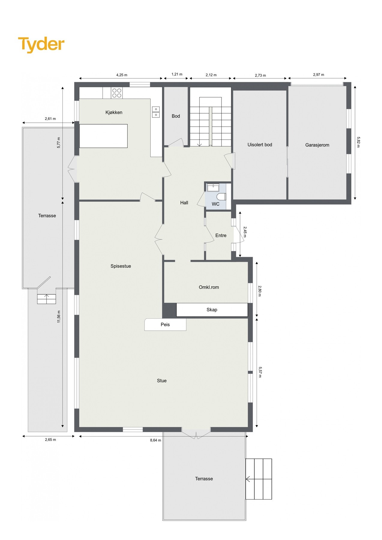 Plantegning 1. etg. Galleribilde