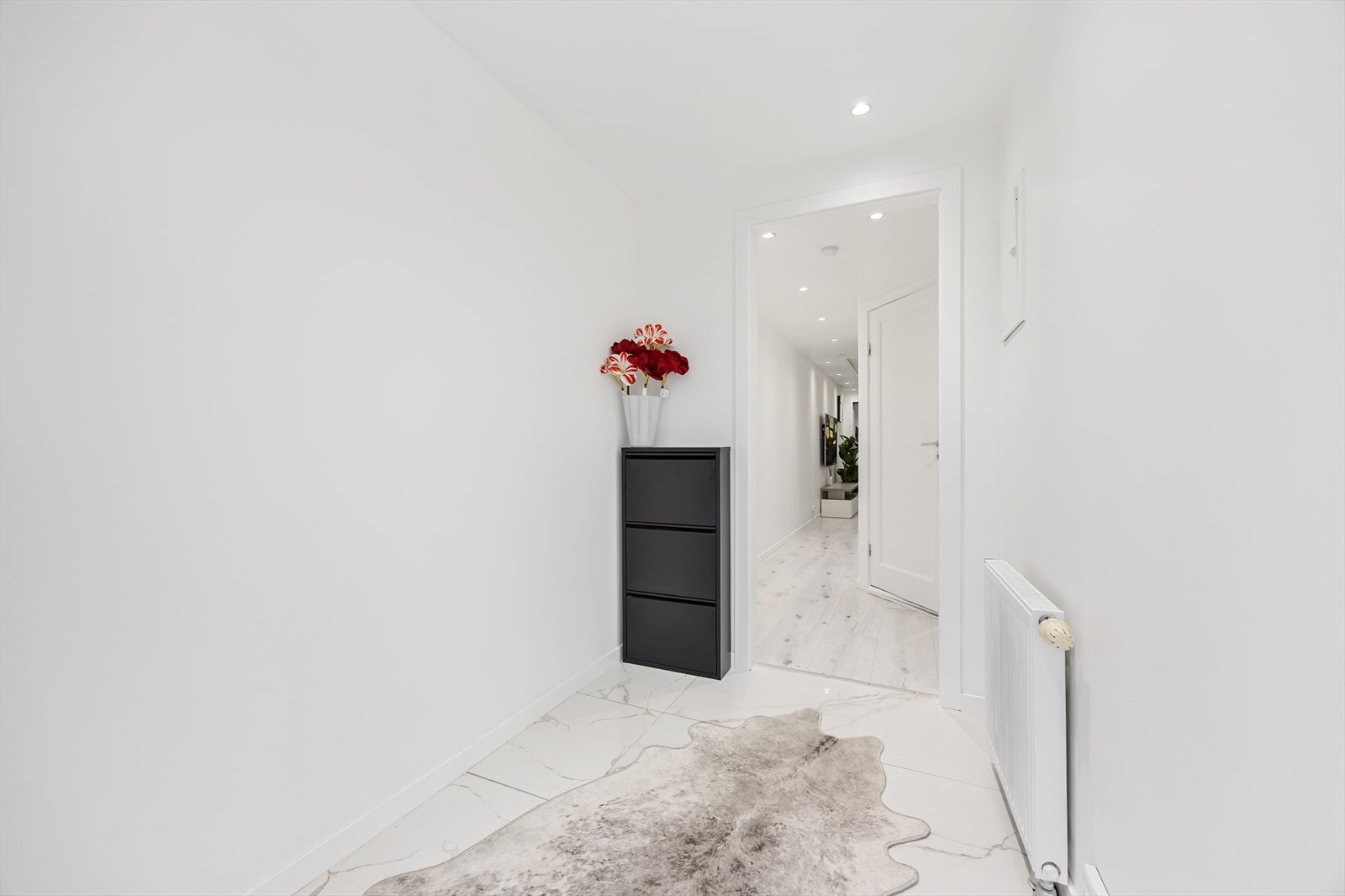 Flott entré som gir et godt førsteinntrykk til leiligheten. Galleribilde