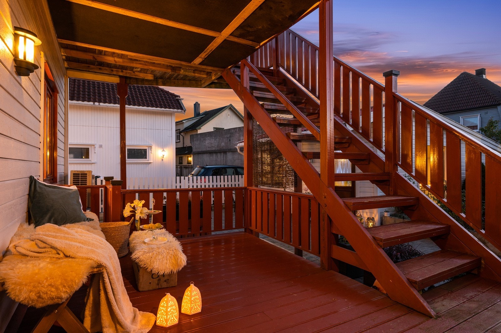 Praktisk overbygget inngangsparti Galleribilde