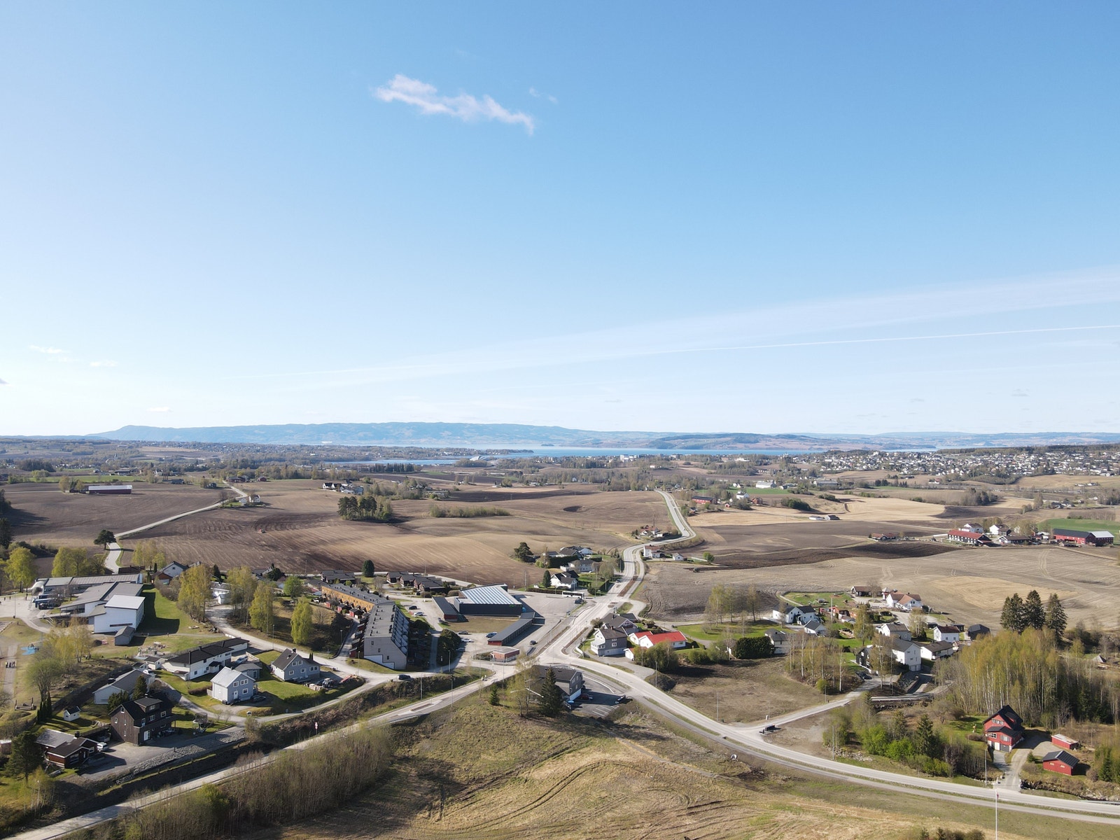Dronebilde retning Hamar Galleribilde