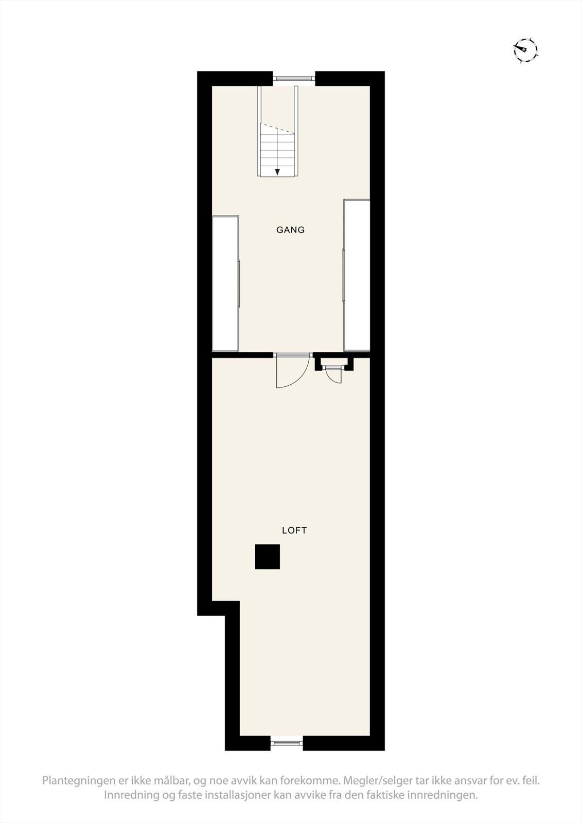 Plantegning loft. Galleribilde
