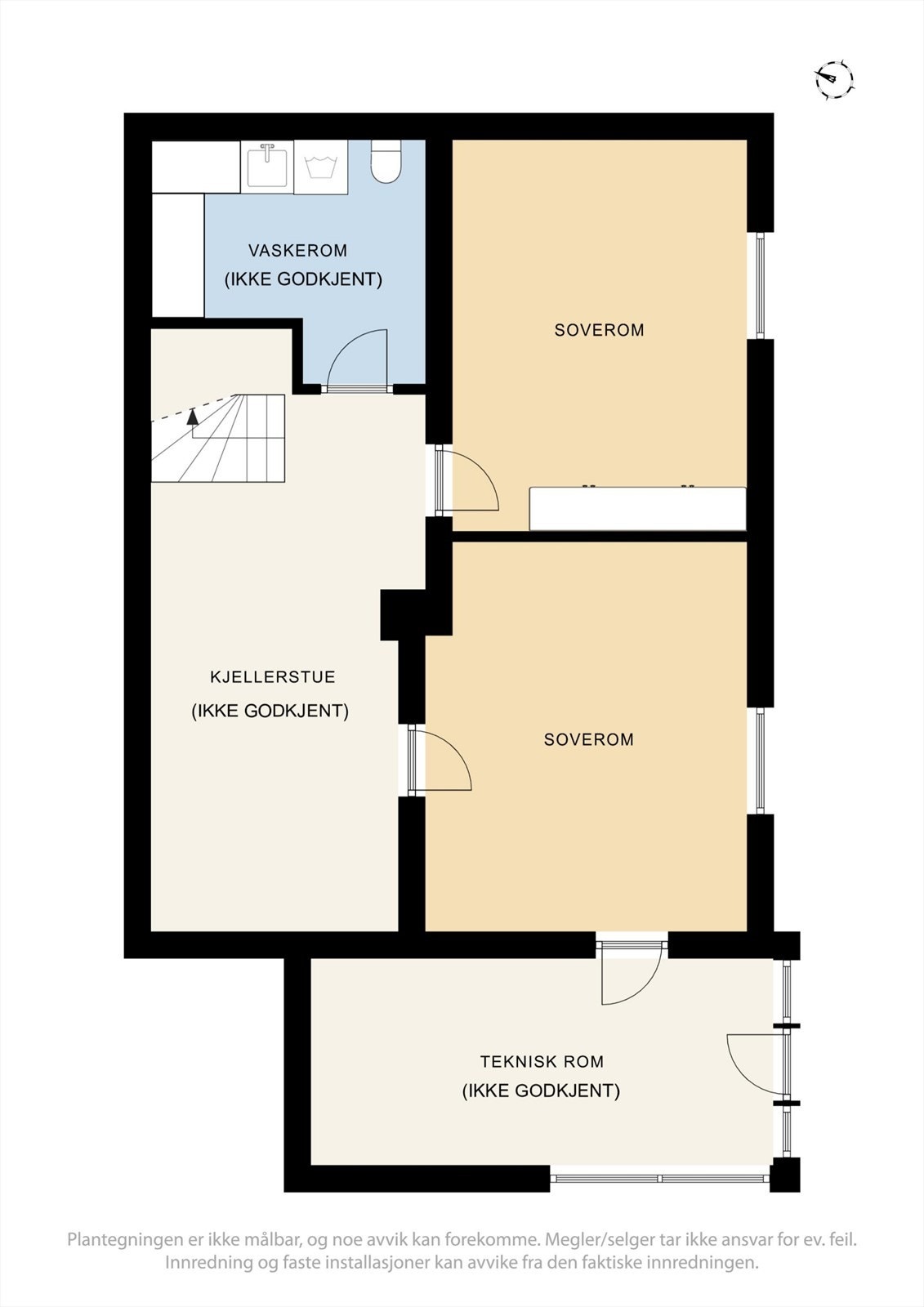 Plantegning u. etasje. Galleribilde