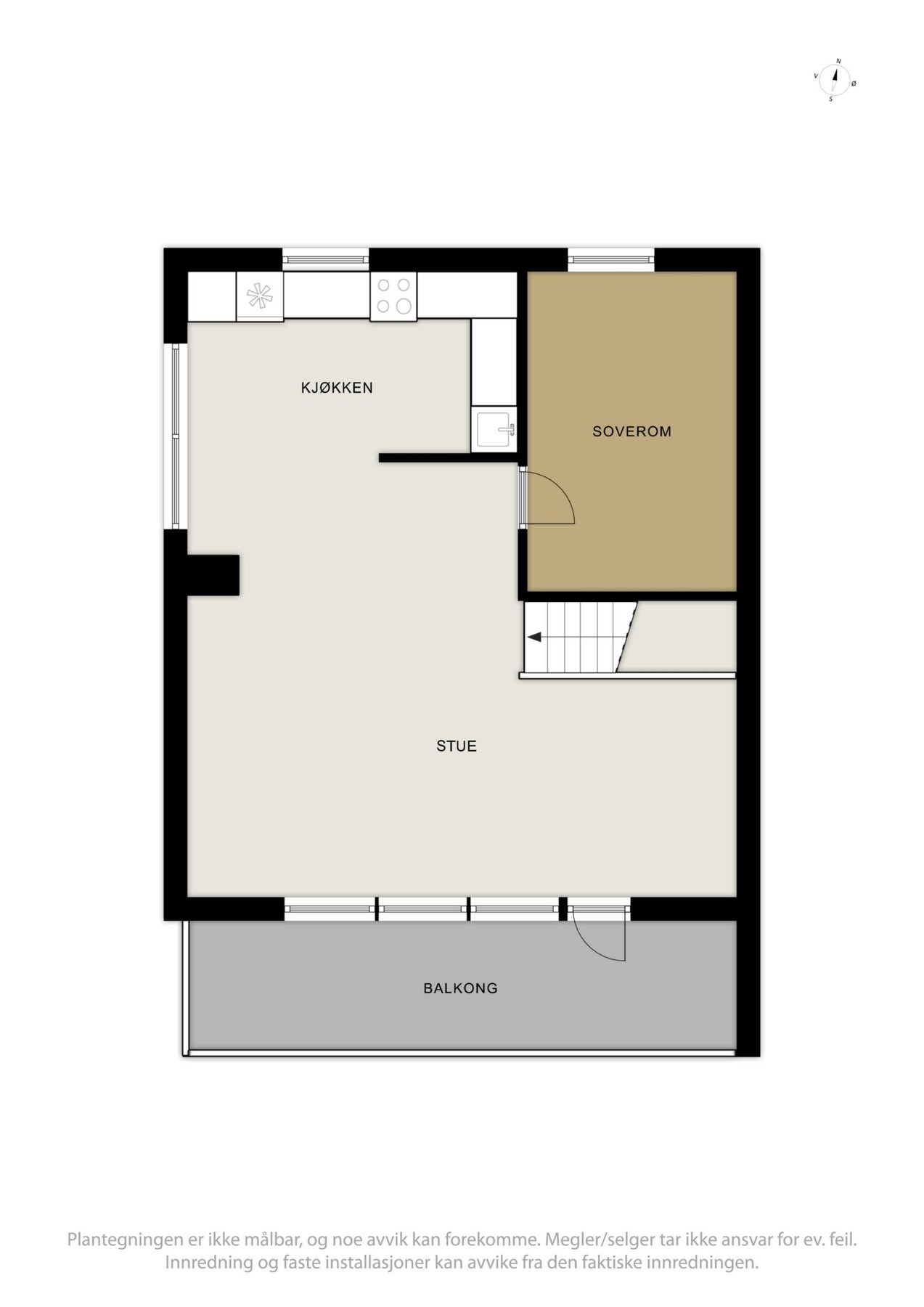 Plantegning 1. etasje utleiedel Galleribilde