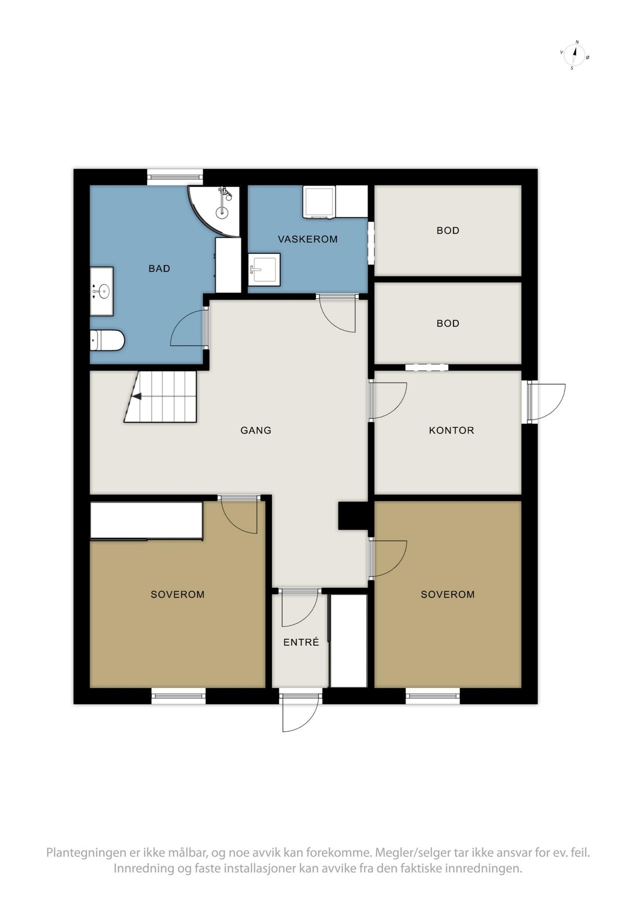 Plantegning sokkeletasje hoveddel Galleribilde