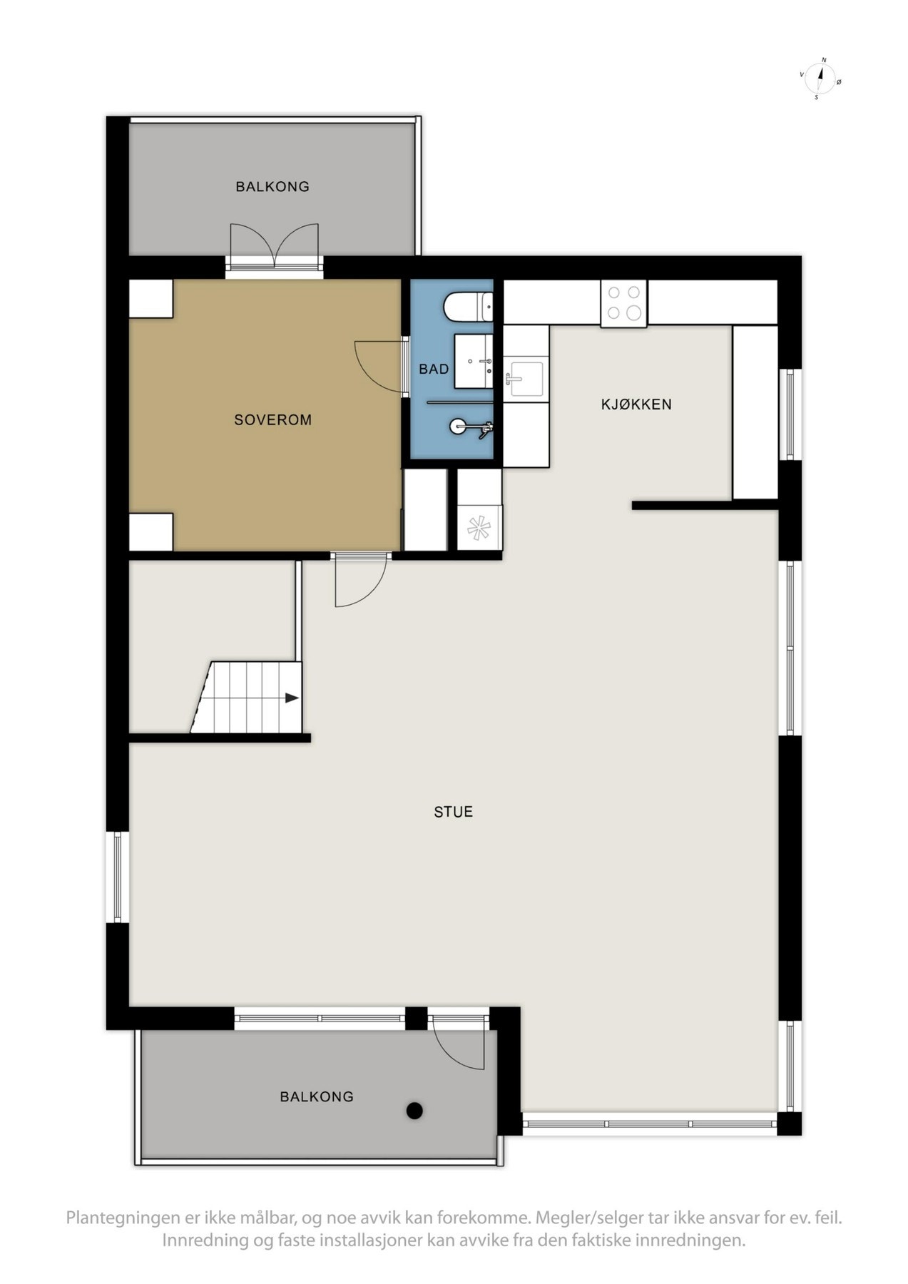 Plantegning 1. etasje hoveddel Galleribilde