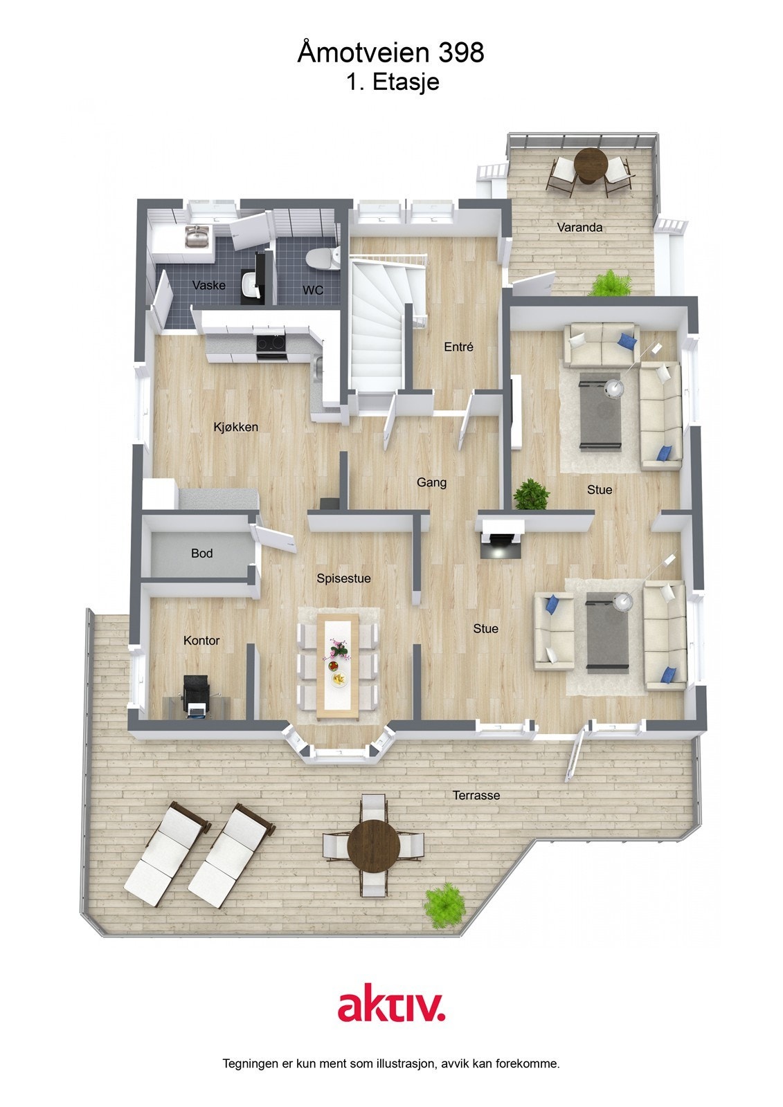 Plantegning 1. Etasje Galleribilde