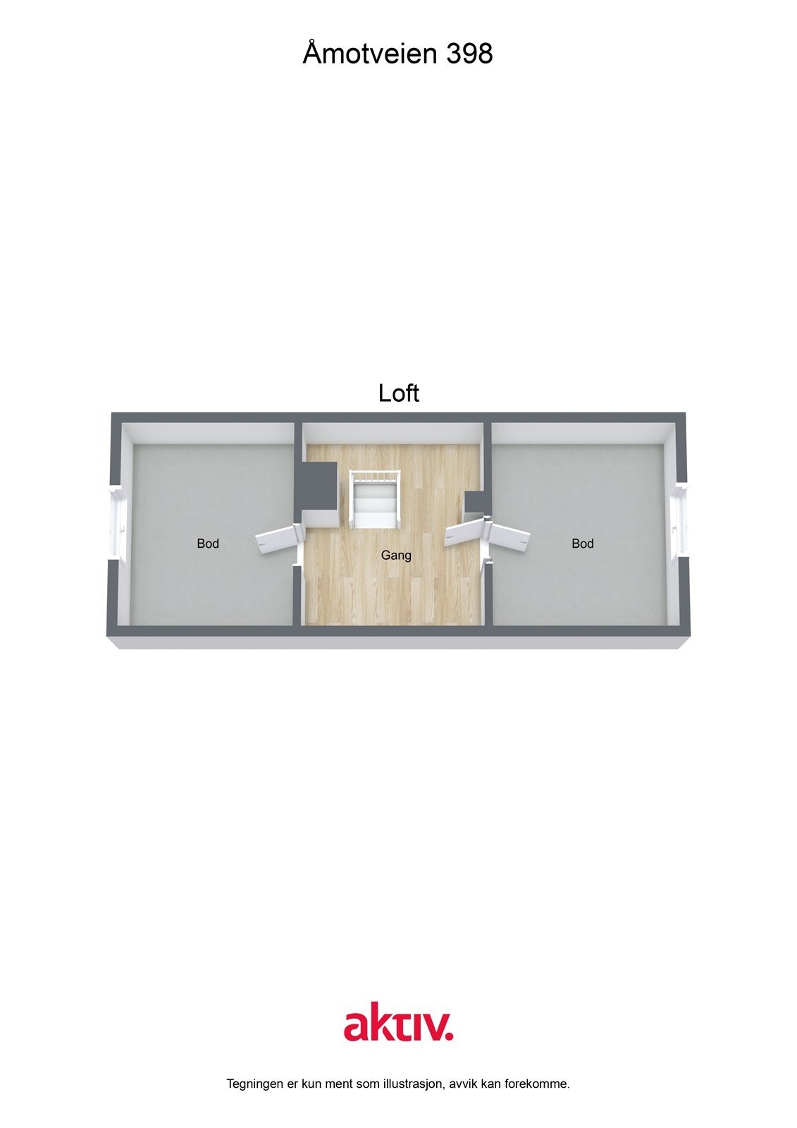 Plantegning loft Galleribilde