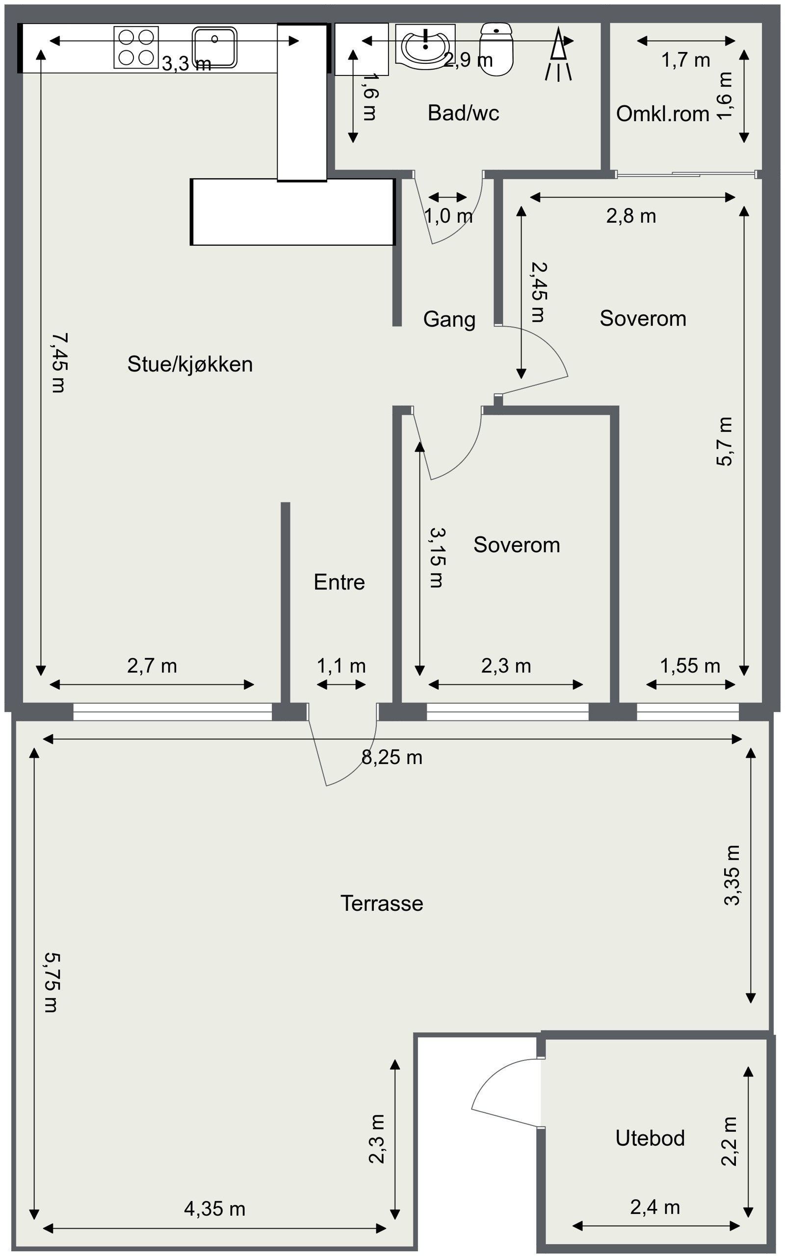 Plantegning Galleribilde