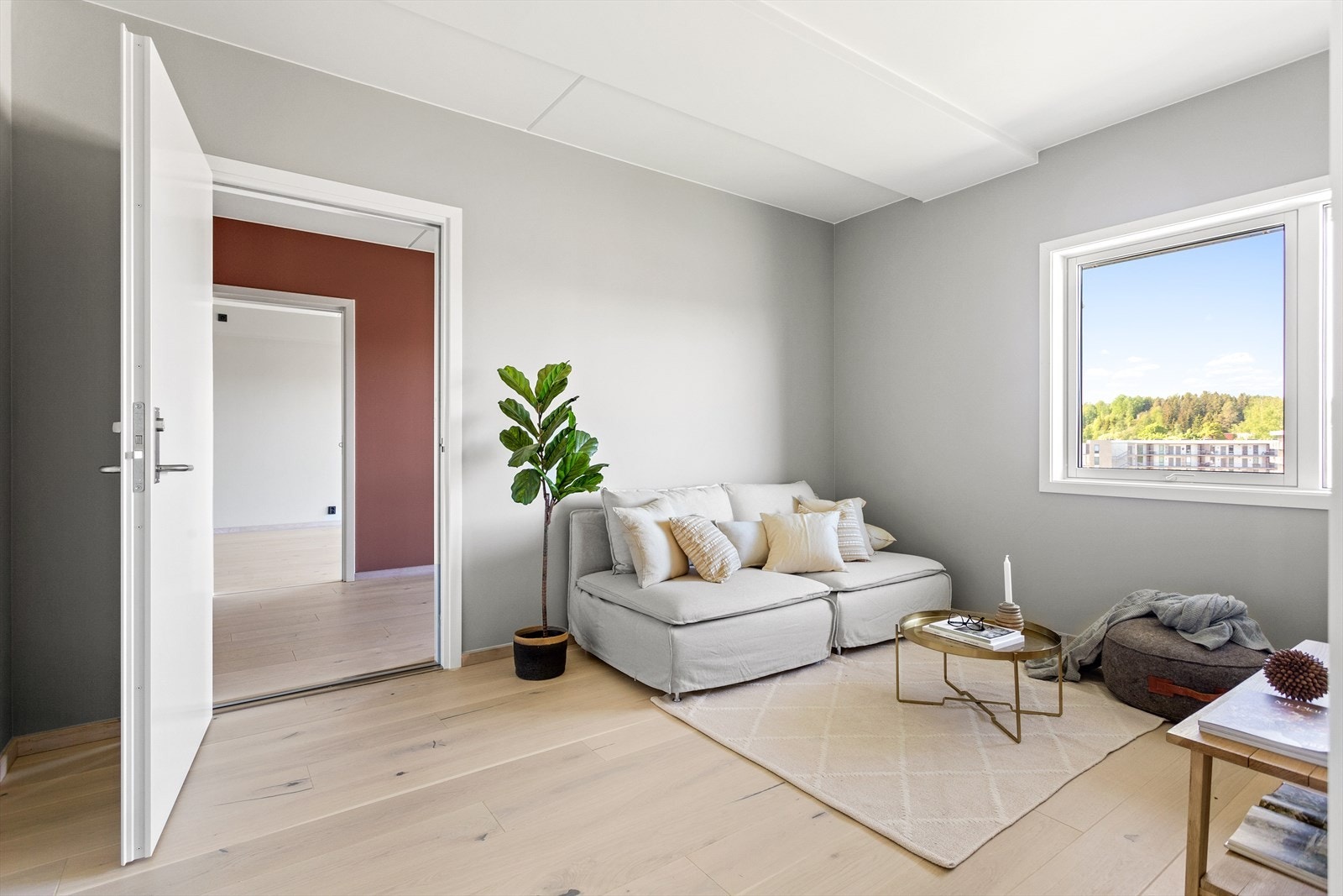 Stue nr. 2 er også en trivelig og lun stue. Denne er perfekt for ungdommen eller som en TV-stue der man kan trekke seg litt tilbake. Galleribilde