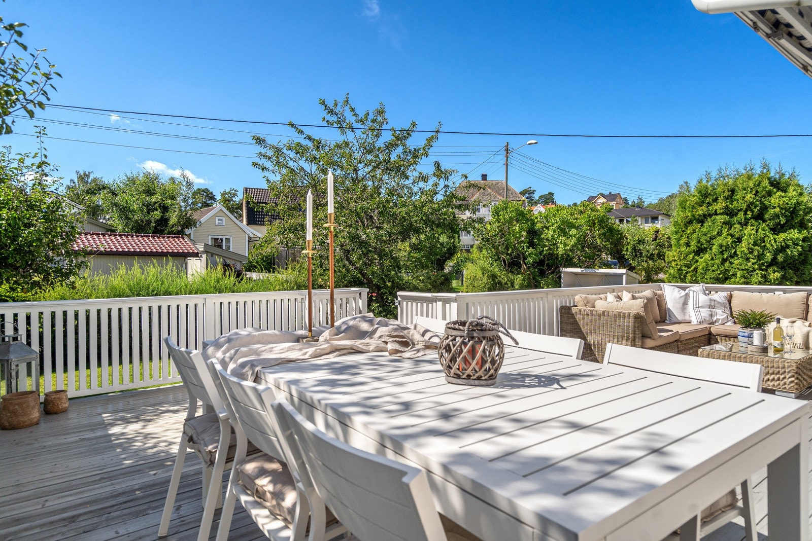 Terrassen på ca. 30 kvm. ble oppført i 2012 Galleribilde