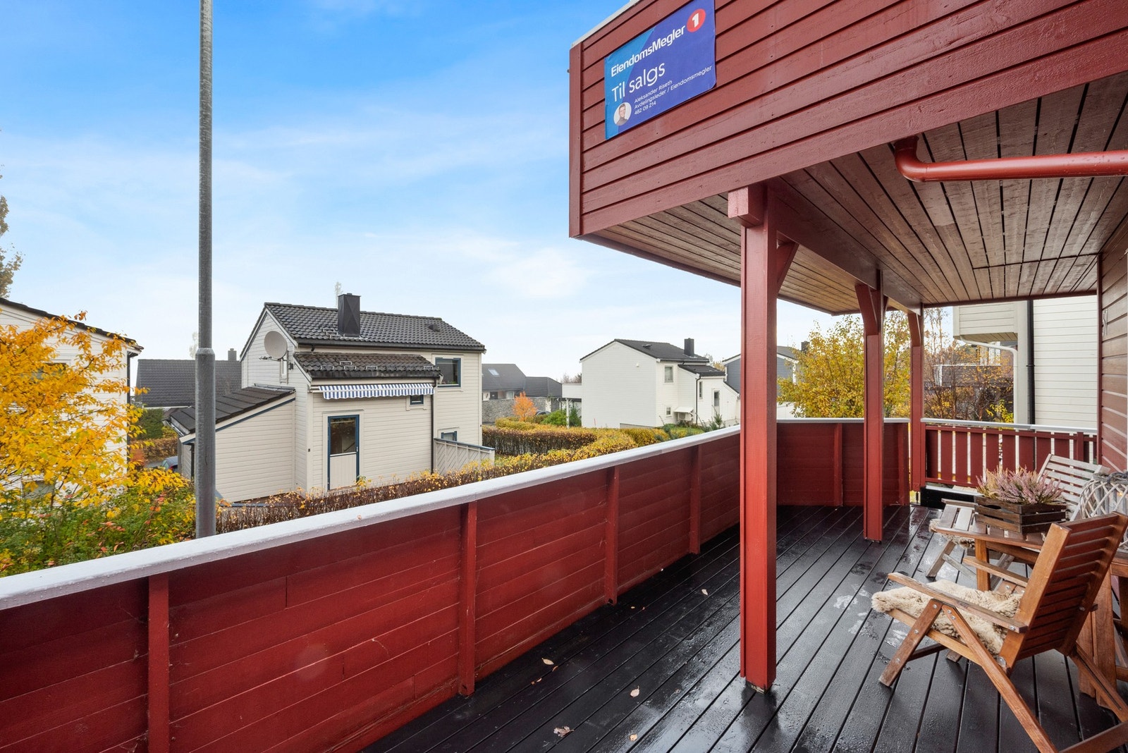 Terrassen er på romslige 22,5m². Galleribilde