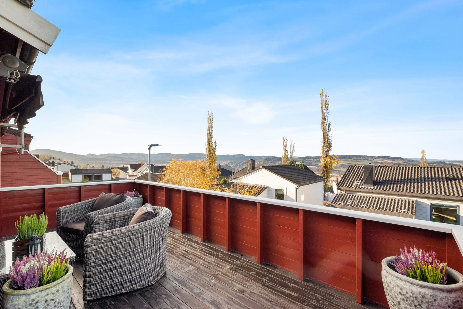 Balkongen er på 18m². Galleribilde