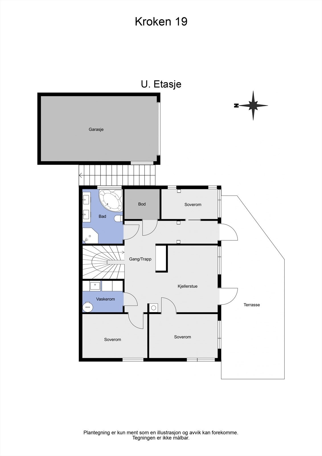 2 D plantegning underetasje Galleribilde
