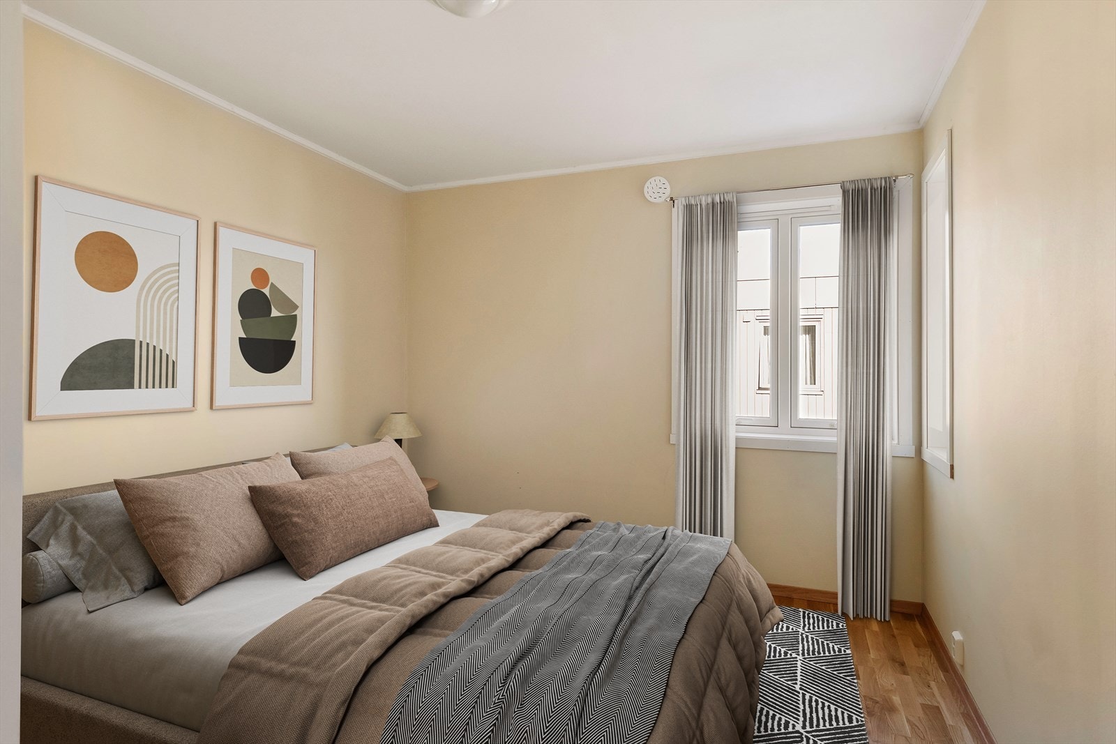 Soverom (digitalt møblert) Galleribilde