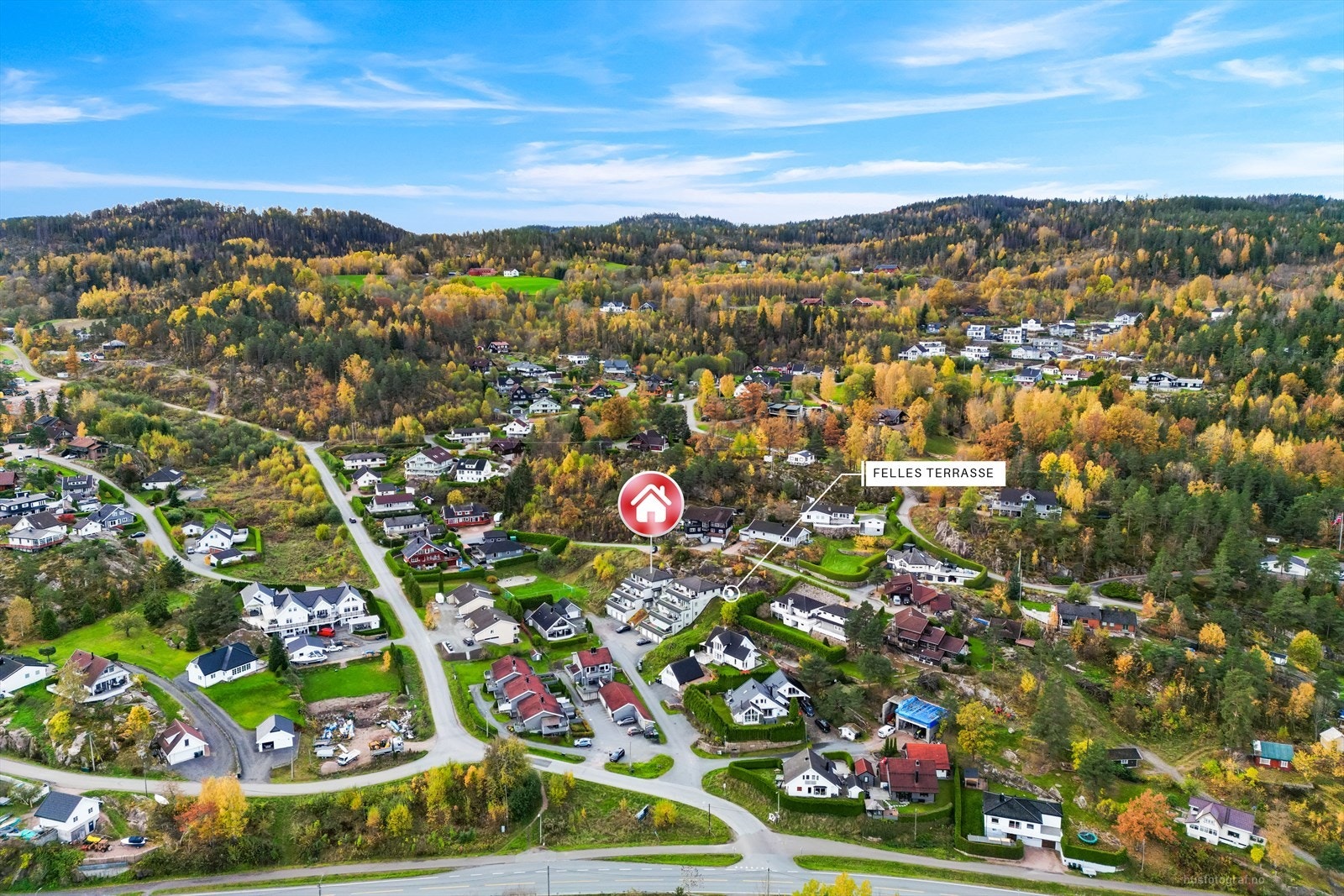 Sameiet har en felles terrasse. Galleribilde