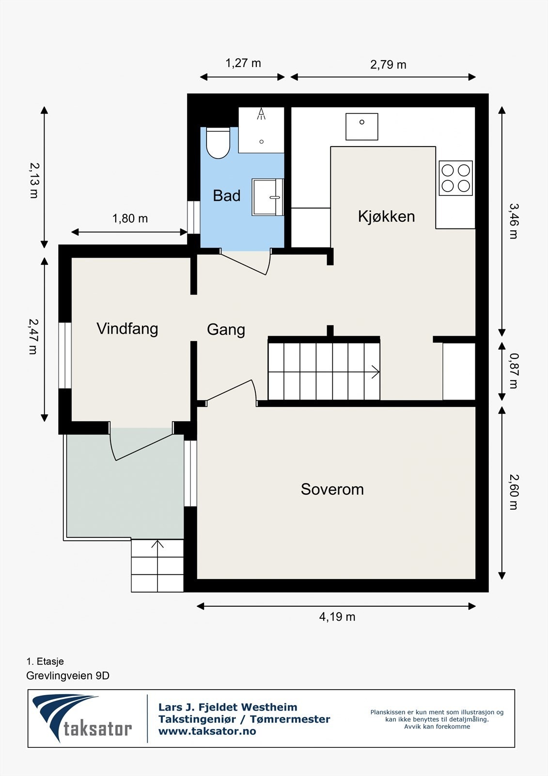 Planskisse 1. etasje Galleribilde