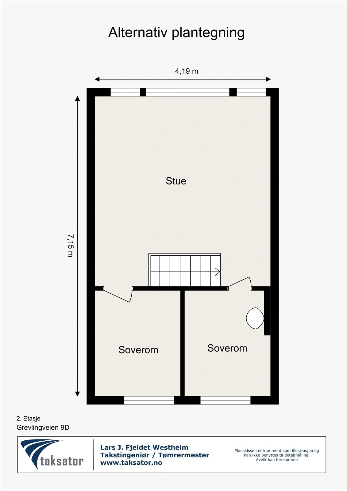 Alternativ planskisse 2. etasje Galleribilde