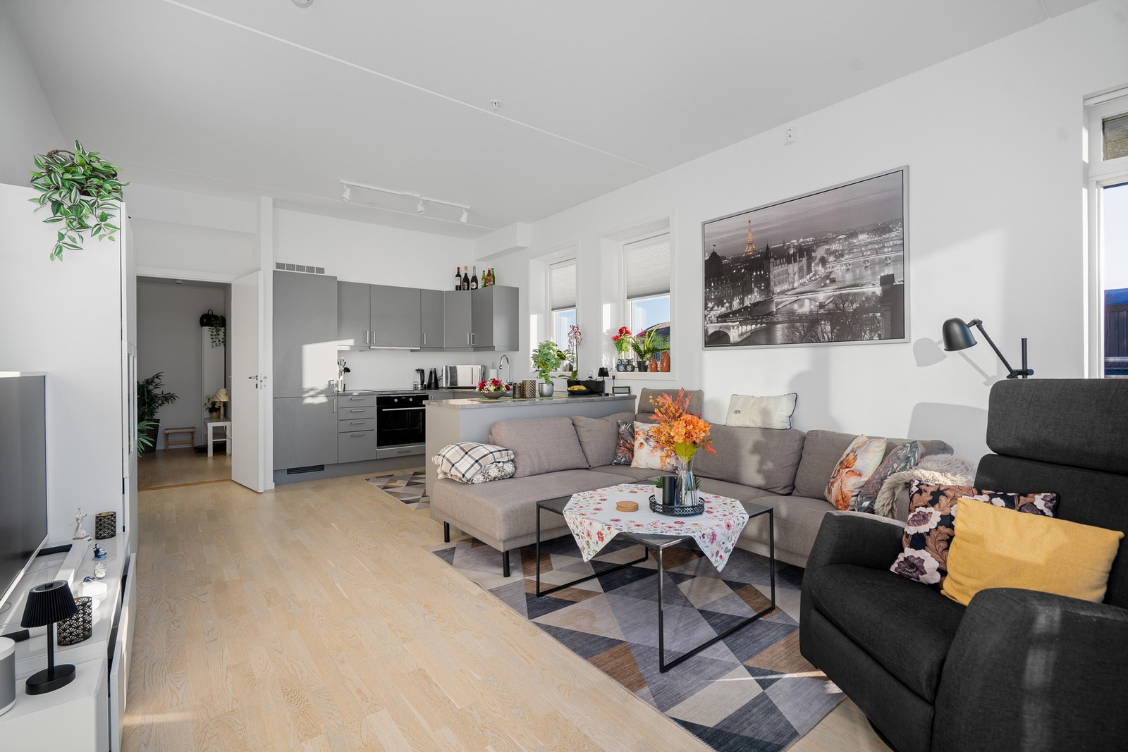 Stue og kjøkken. Galleribilde