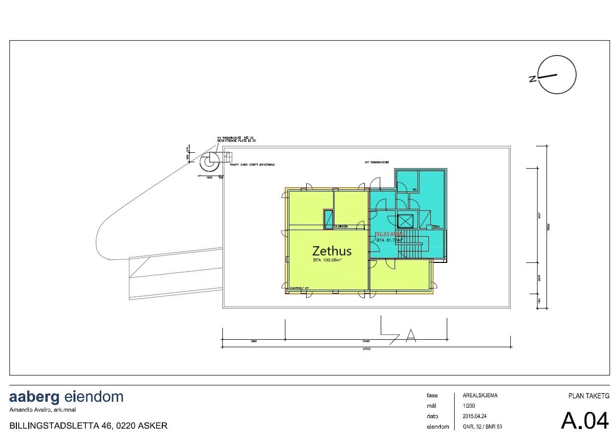 Planskisse 3 etg. Galleribilde