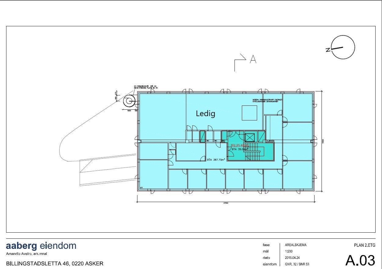 Planskisse 2 etg. Galleribilde