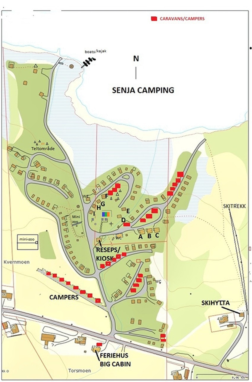 Oversiktskart over campingplassen Galleribilde