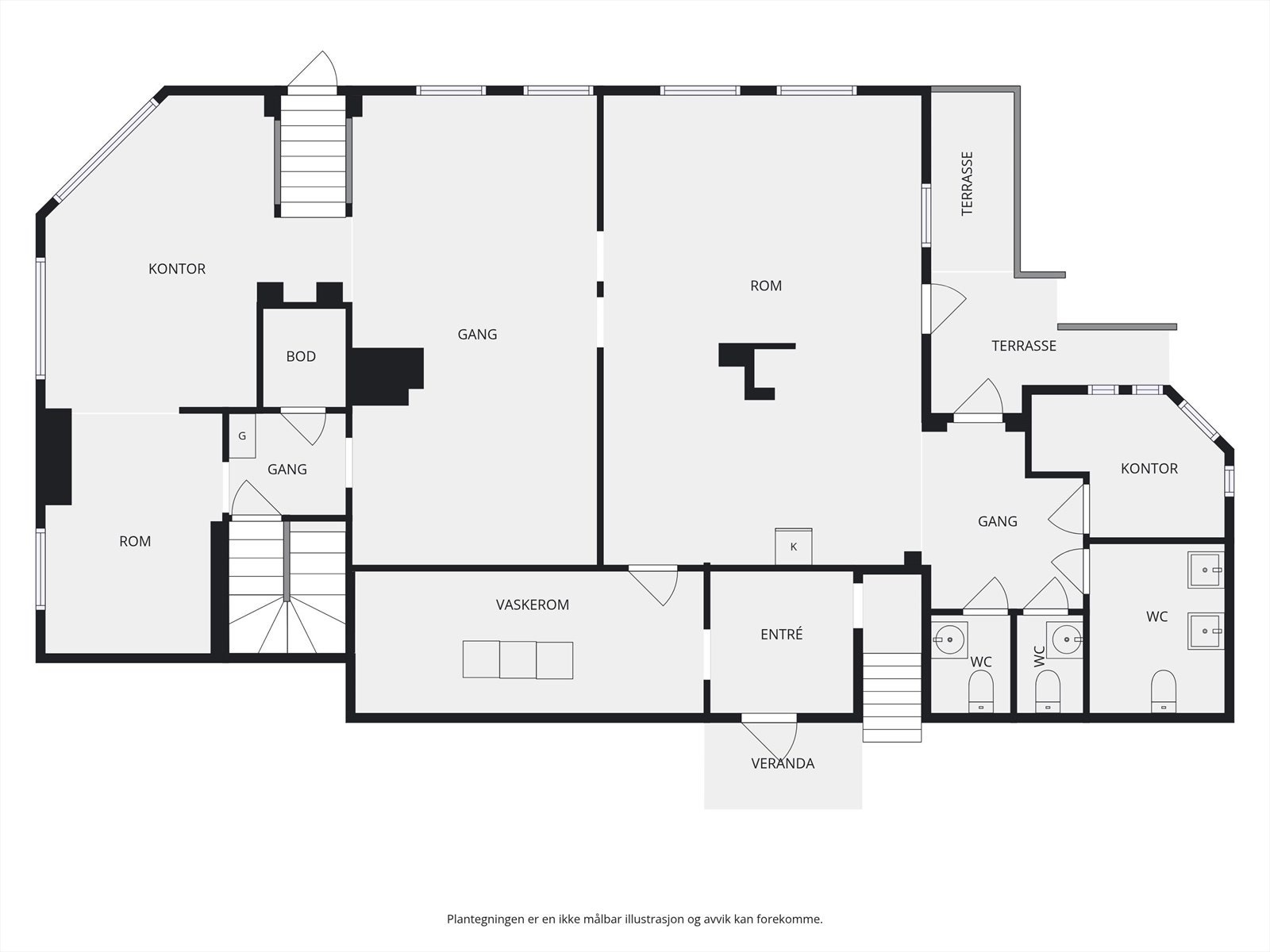 Plantegning 1.etasje. Galleribilde