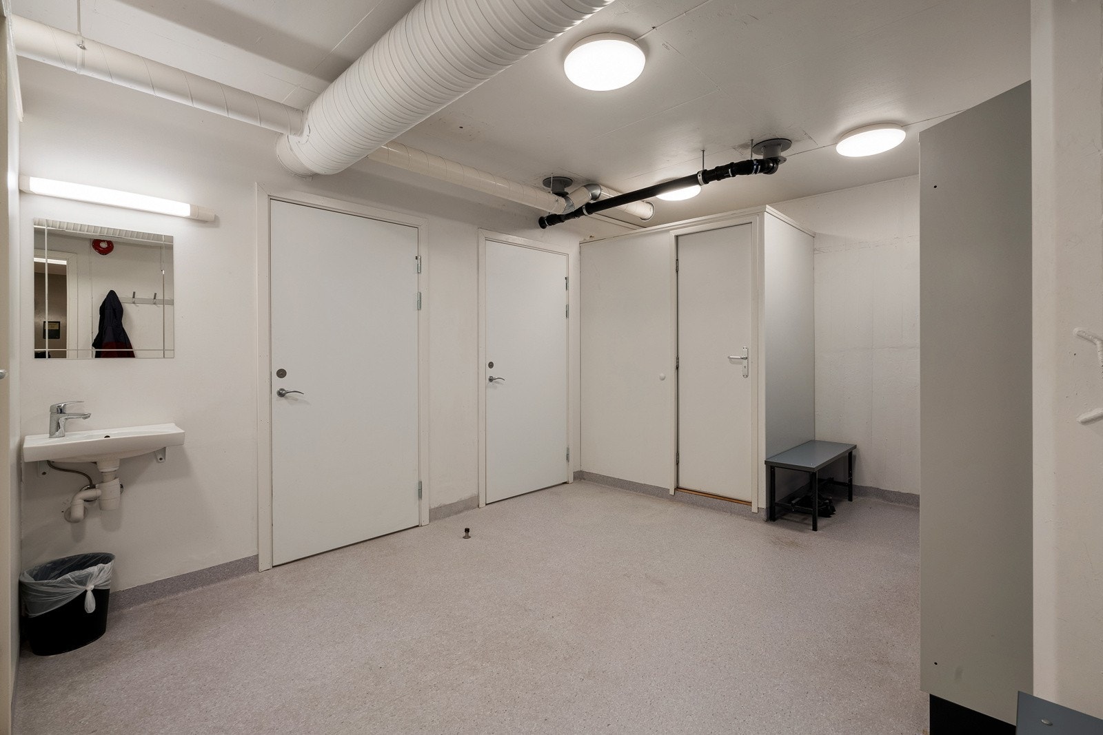 Garderobefasiliteter. Galleribilde