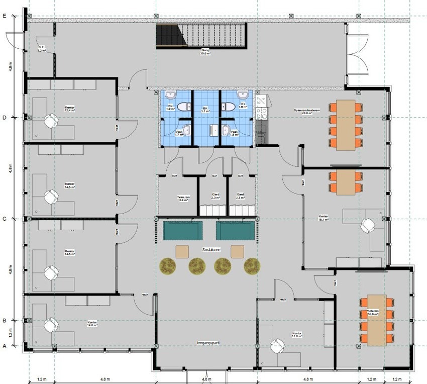 plantegning - Skisse Galleribilde