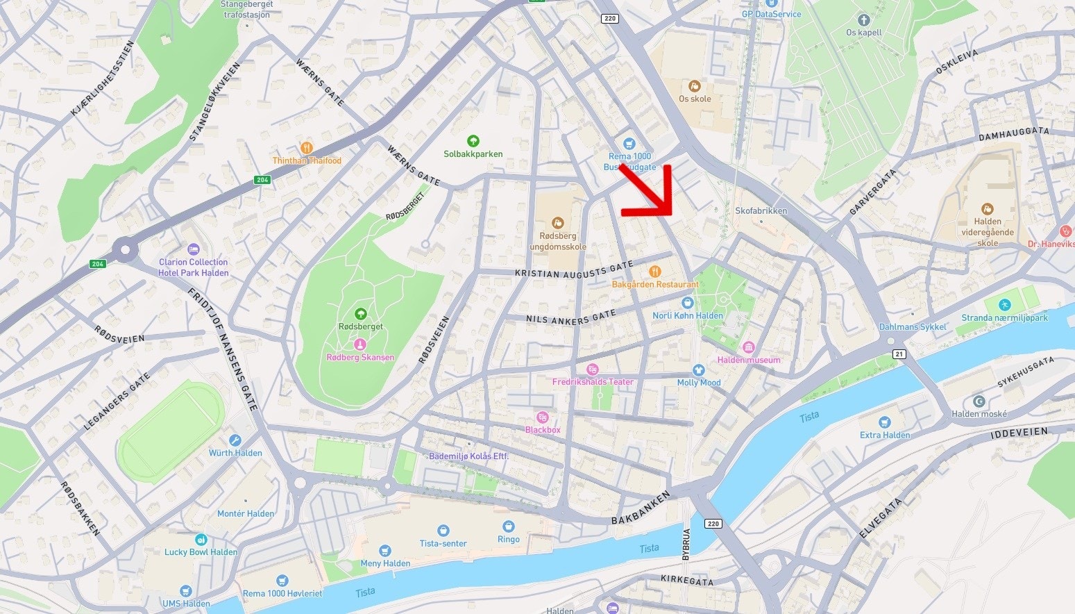 Halden Kart.jpg Galleribilde