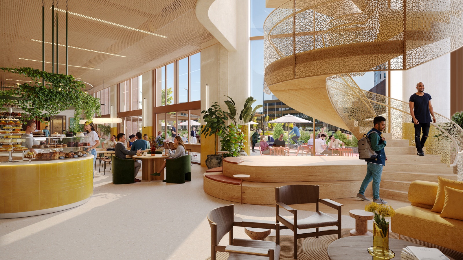 Vi skal lage et bygulv med et mangfold av tjenester Galleribilde