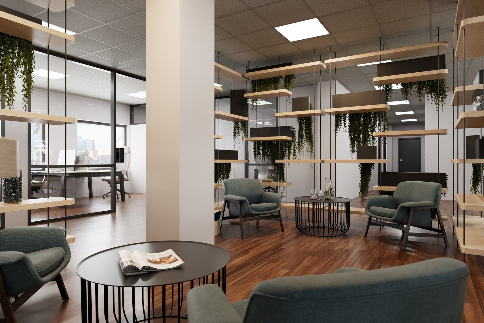 Forslag til ny innredning med faktiske mål Galleribilde