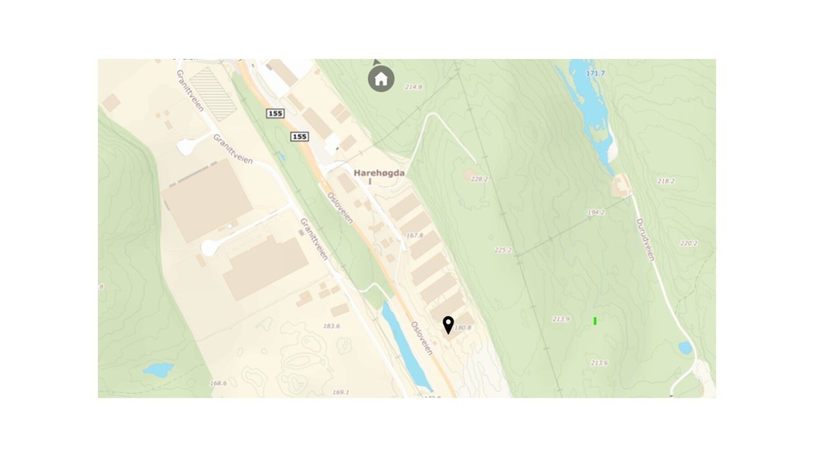 Per i dag er Glimmerveien 37 innerst i Glimmerveien. Galleribilde