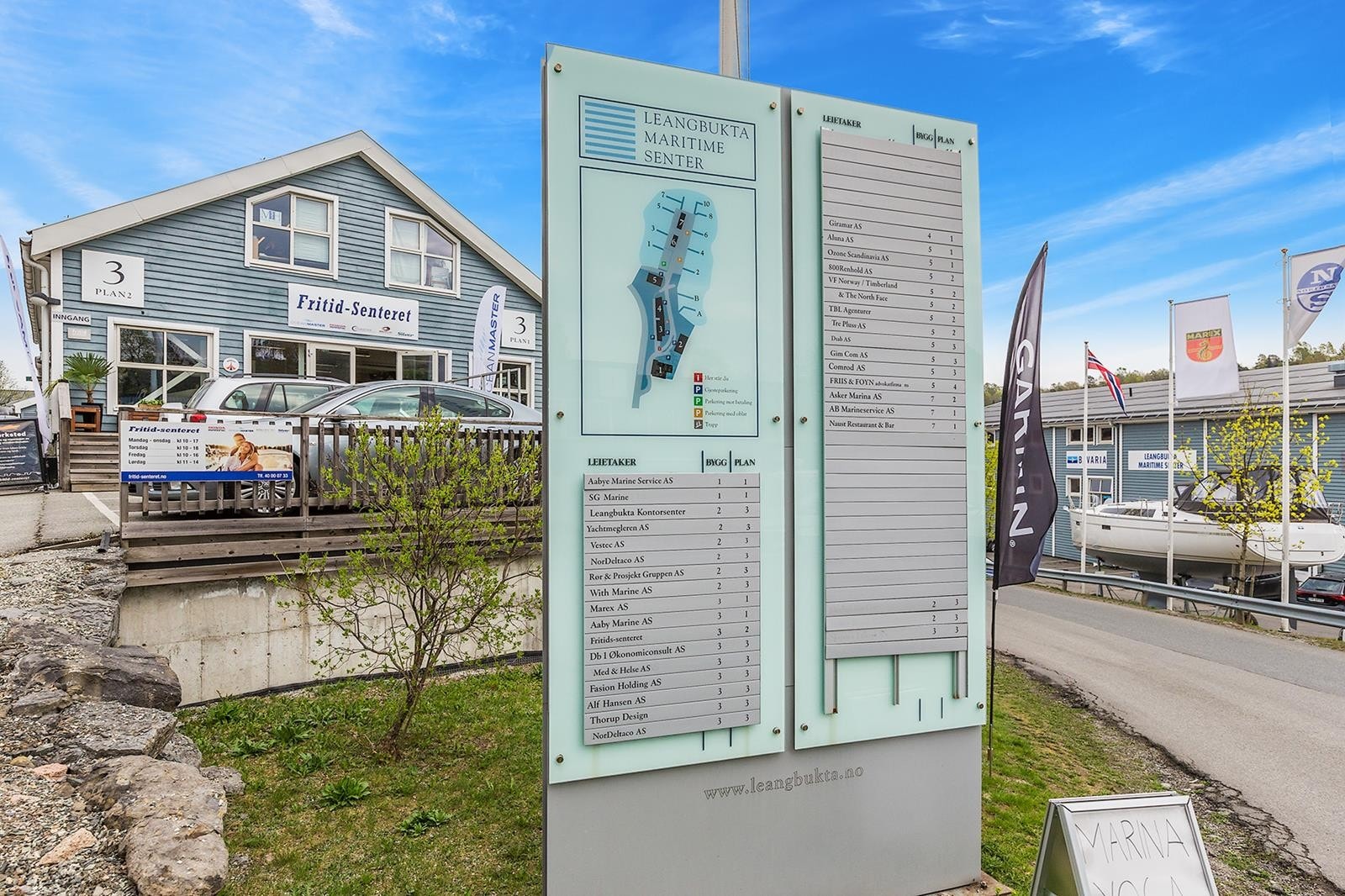 Organisert og nøye planlagt skiltplan for Leangbukta Galleribilde