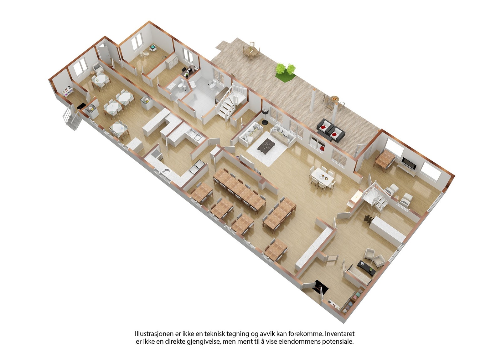 Plantegning 1. etasje Galleribilde