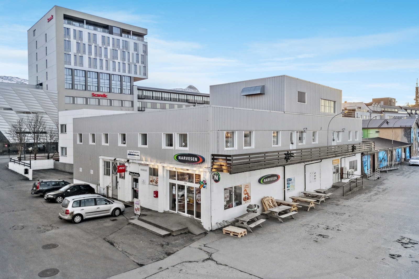 Drone og sentralt Galleribilde