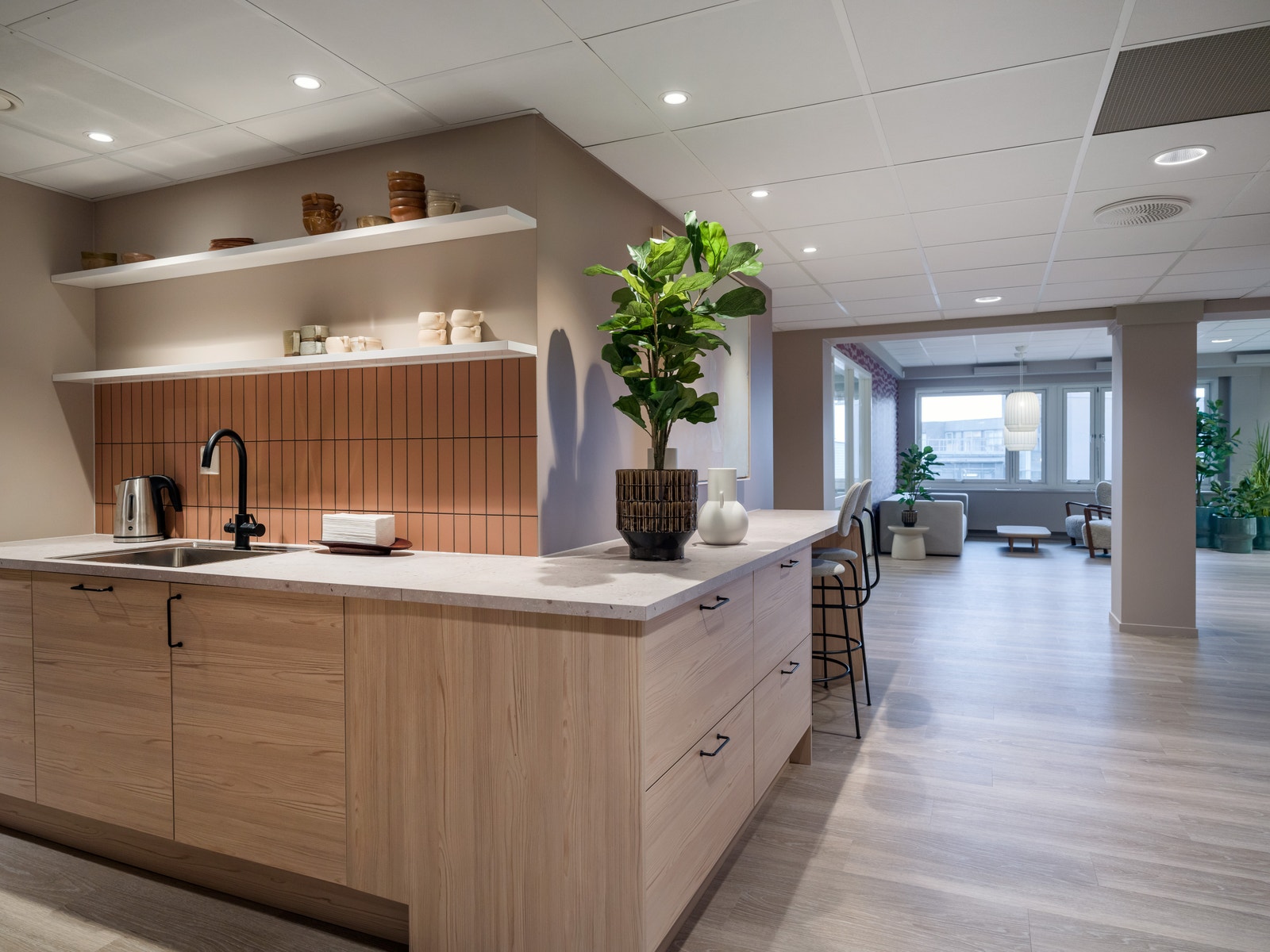 Tilgang til nyoppussede fellesarealer med kjøkken Galleribilde