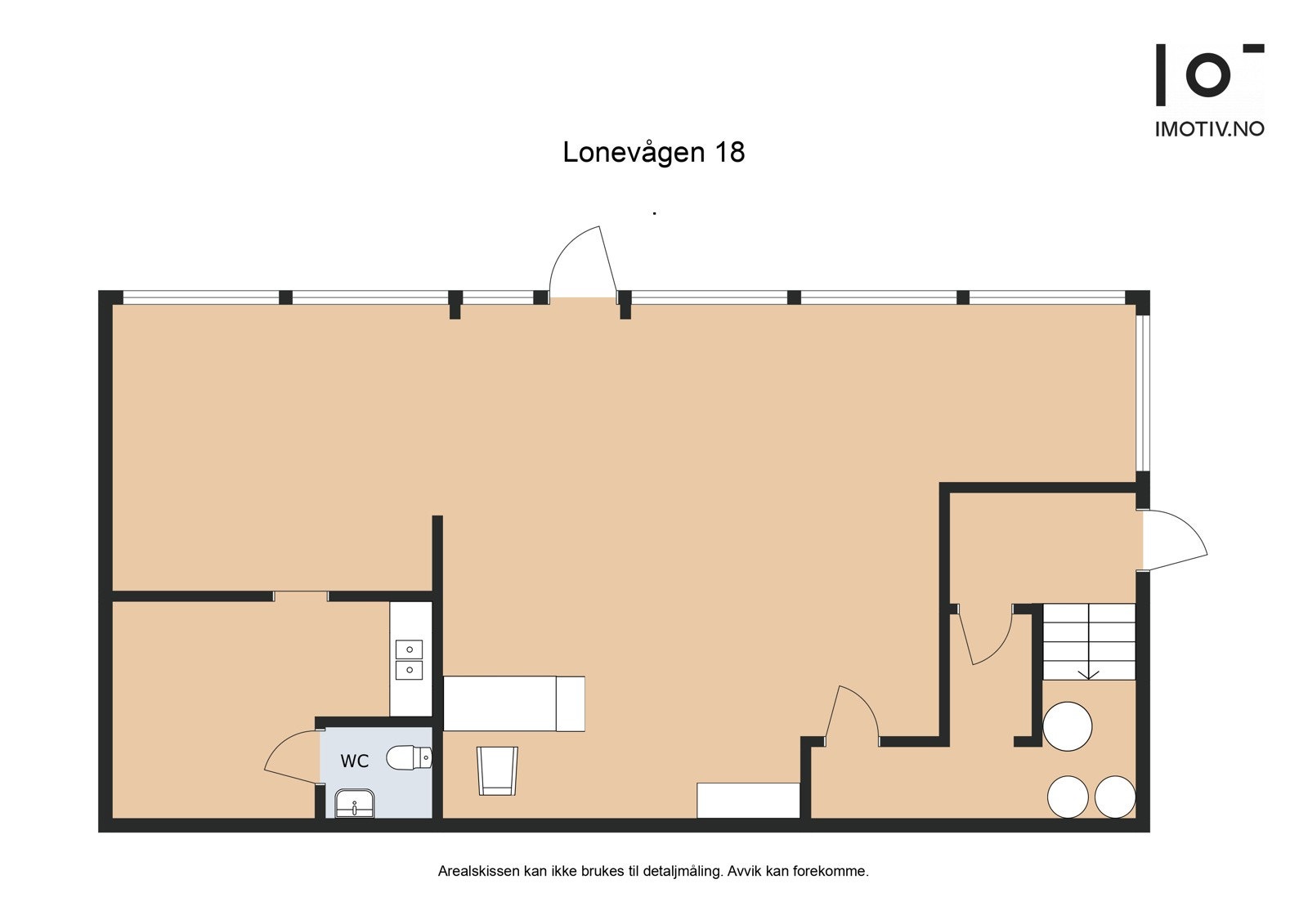 Åpent og brukervennlig lokale trappefritt Galleribilde