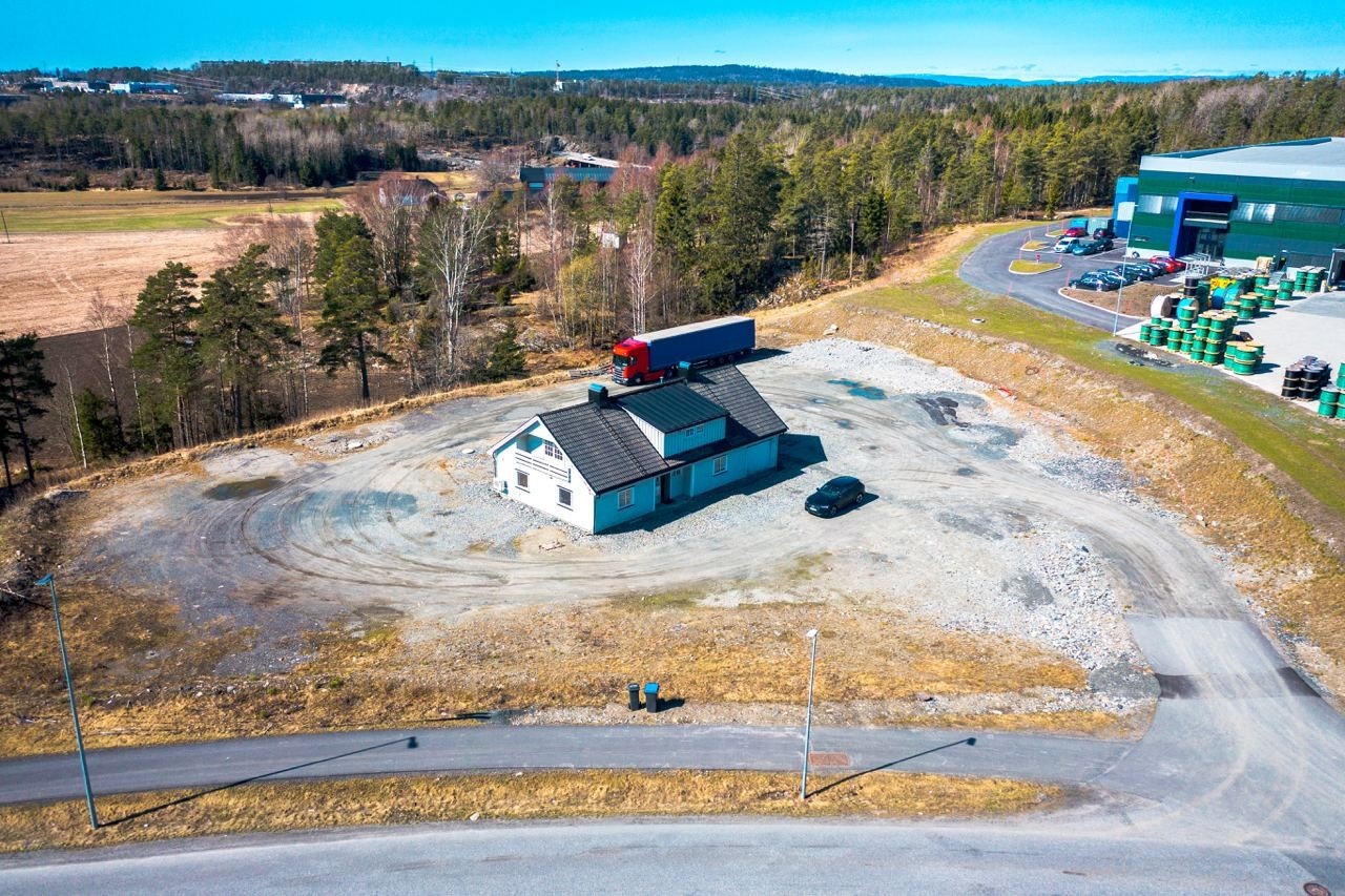 Droneperspektiv i retning Mosseporten Galleribilde