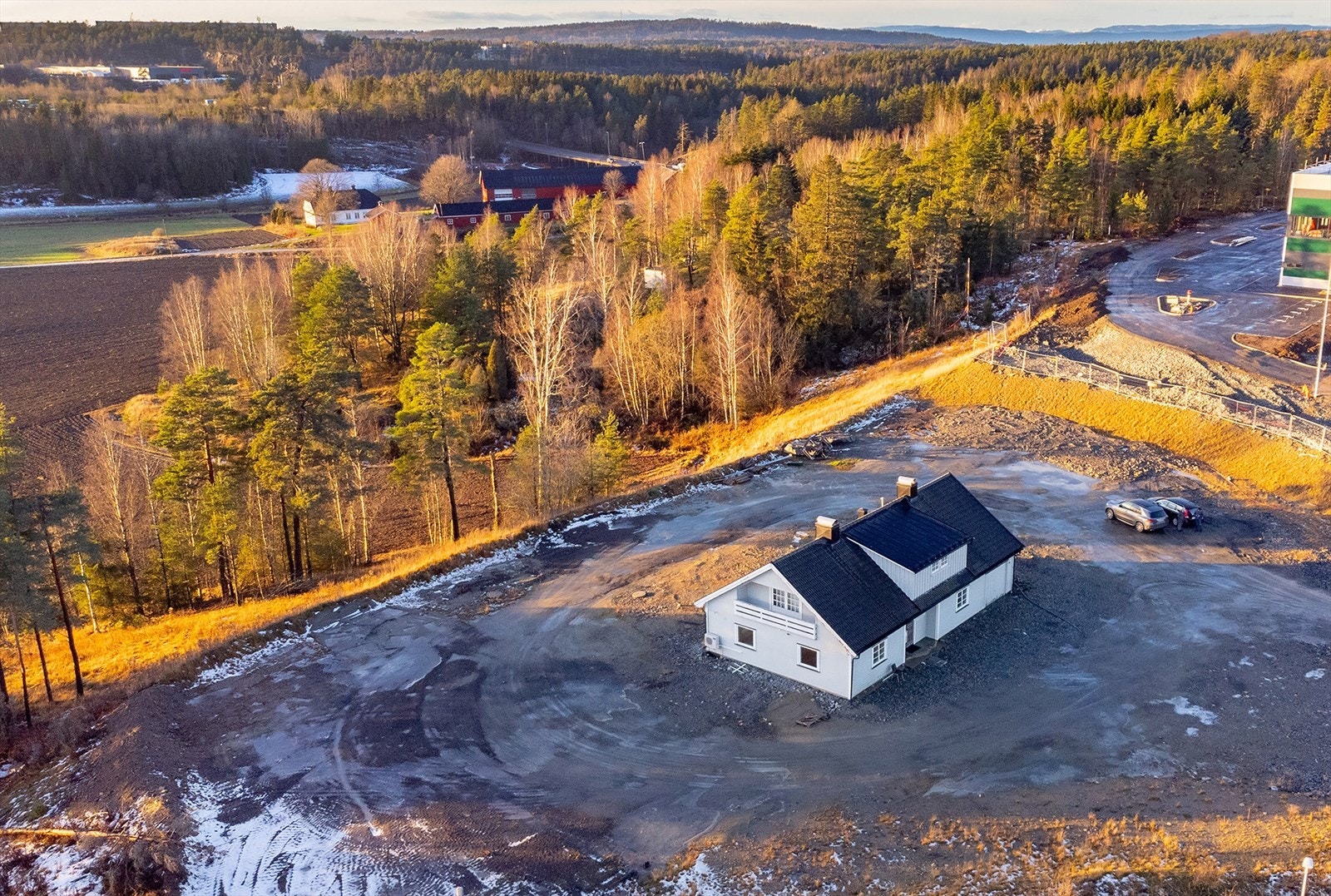 Droneperspektiv av tomten Galleribilde
