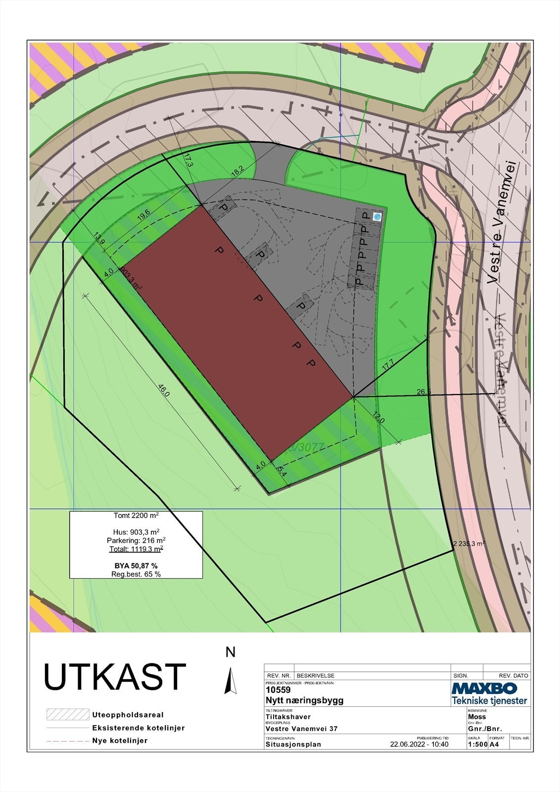 Mulig situasjonsplan Galleribilde